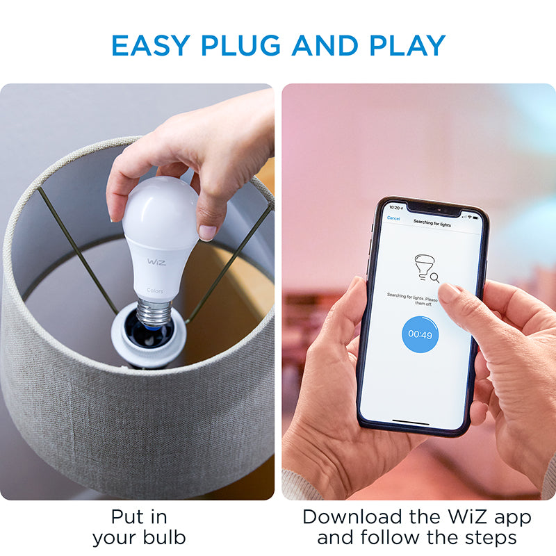 Wiz Smart WiFi Bluetooth Color Light Bulb E27 Base 60W A60 - White