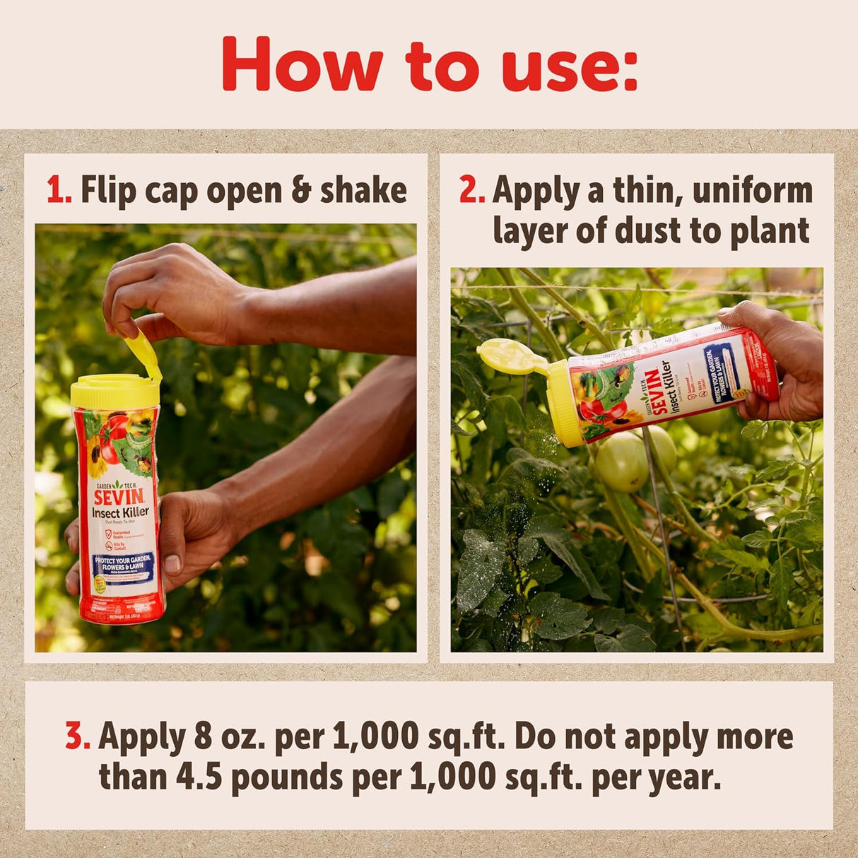 Sevin Ready to Use Insect Killer Powder - 454g