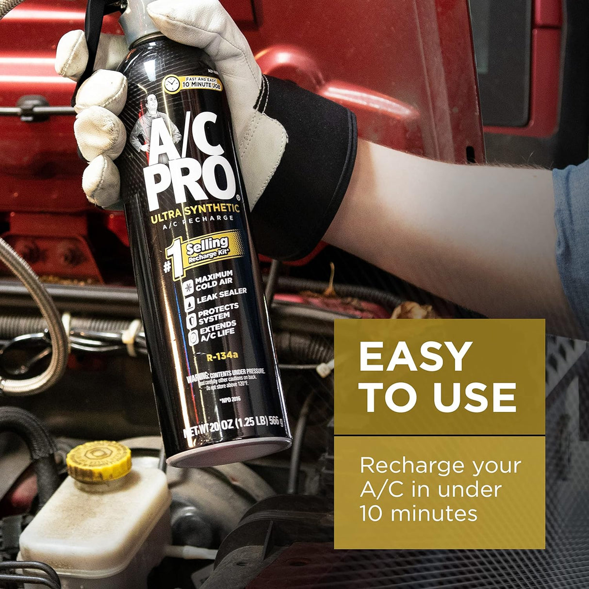 ايه سي برو مبرد R134A باللونين الأسود والرمادي 20 أونصة ACP100-S