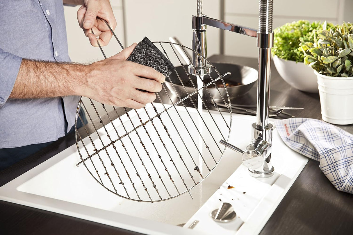 وسادة تنظيف معدنية من الفولاذ المقاوم للصدأ من GLITZI POWER، قطعتان فيليدا