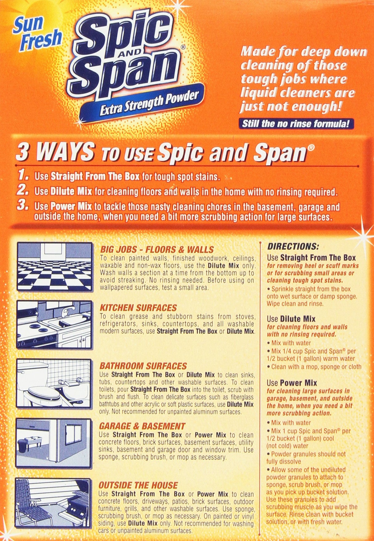 مسحوق منظف متعدد الأغراض بقوة اضافية من سبيك آند سبان برائحة صن فريش، 27 أونصة