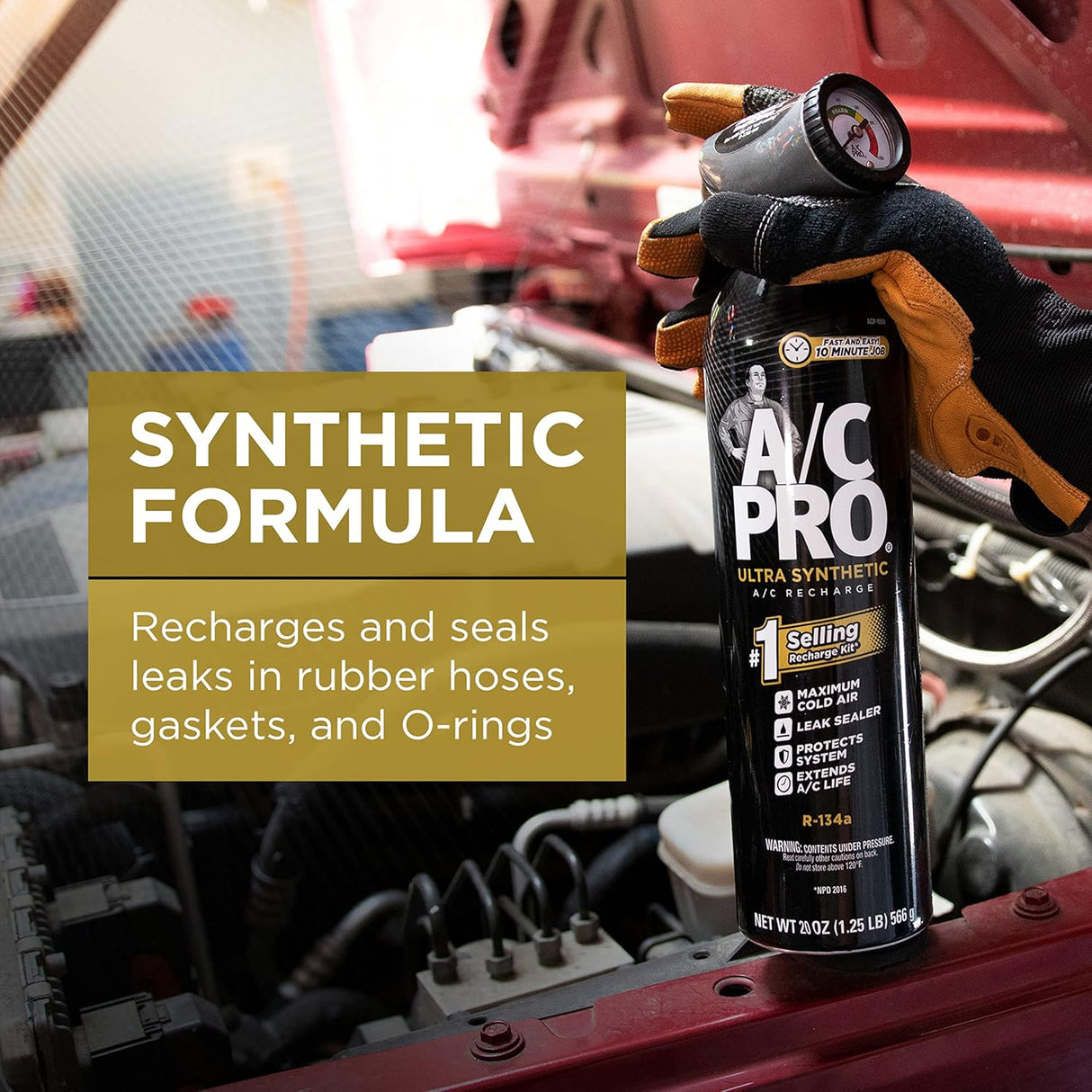 ايه سي برو مبرد R134A باللونين الأسود والرمادي 20 أونصة ACP100-S