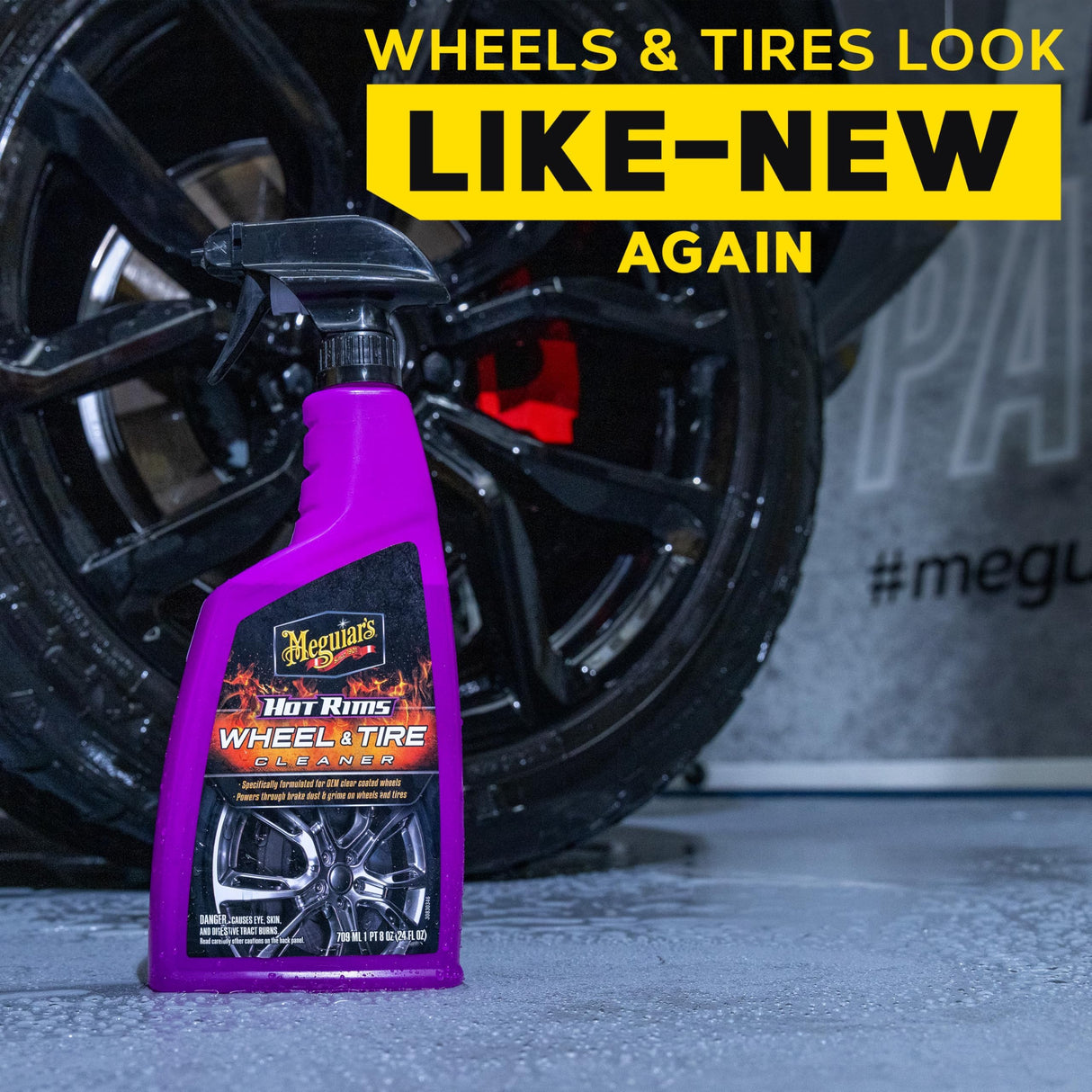 Meguiar's Hot Rims Wheel and Tire Cleaner Spray - 709 ml
