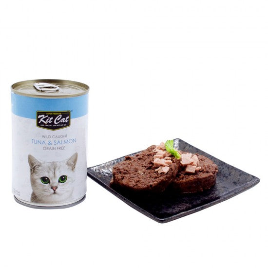 طعام للقطط كيت كات بطعم التونة البرية والسالمون - 400 جرام-2
