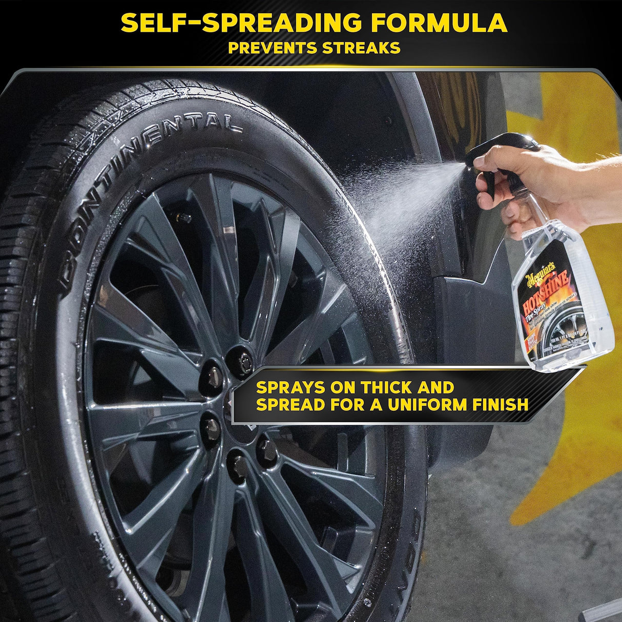 ماجوايرز هوت شاين – سبراي منظف لإطارات السيارات لإزالة الأوساخ وتجديد اللون الأسود – ٧٠٩ مل