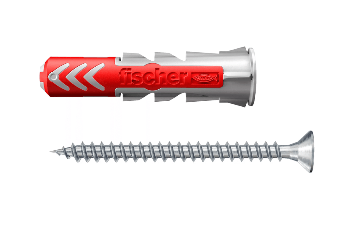 Fisher S Duo Power Wall Socket Set - Red & Grey