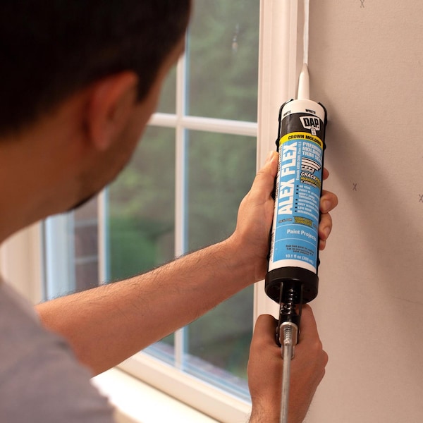 Dab Alex Flex Latex Glue for Interior Finishes and Insulation, White, 10.1 oz