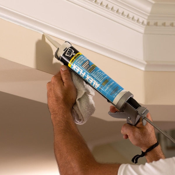 Dab Alex Flex Latex Glue for Interior Finishes and Insulation, White, 10.1 oz