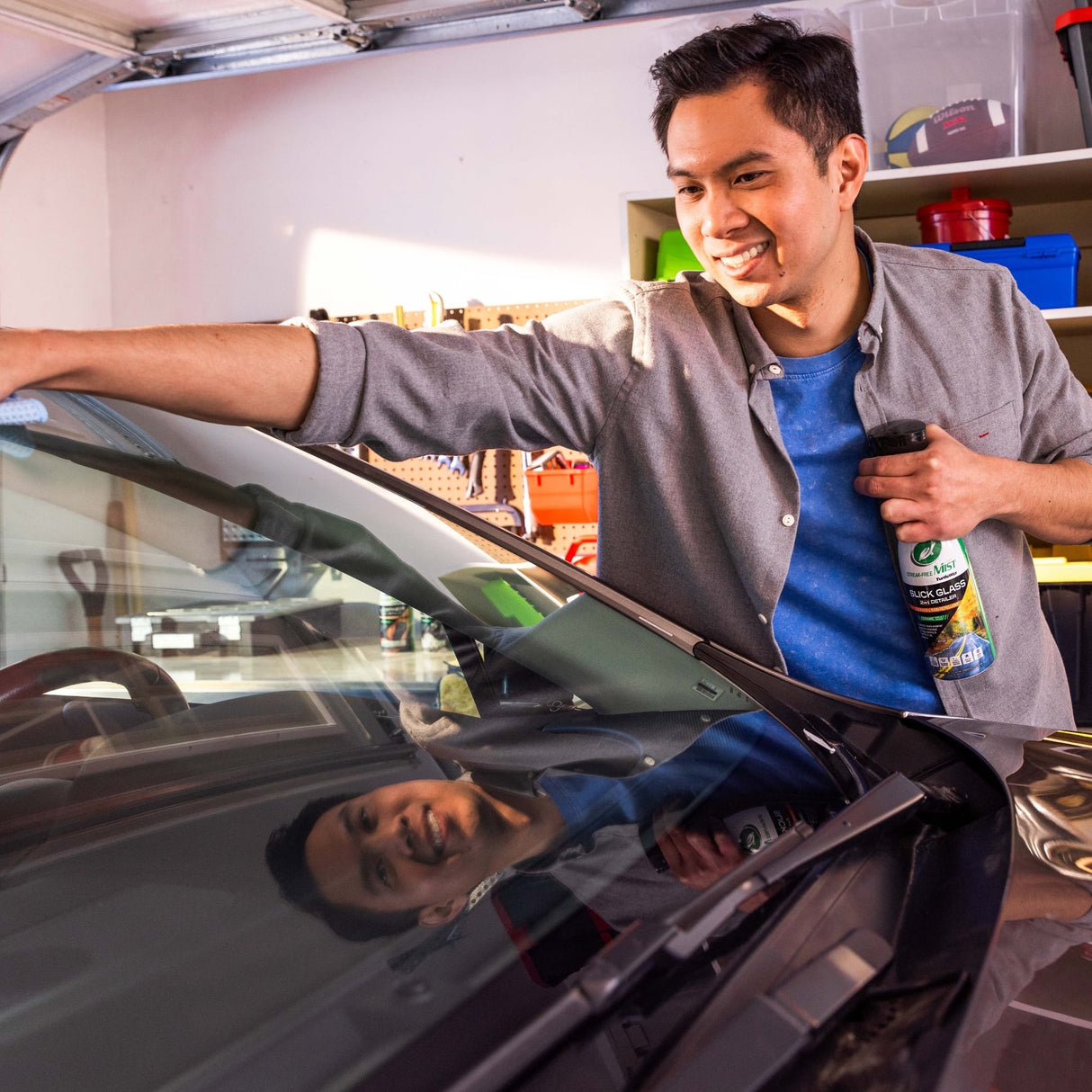 بخاخ رذاذ منظف وطارد للمطر سليك جلاس 2 في 1 من تيرتل واكس - 591 مل