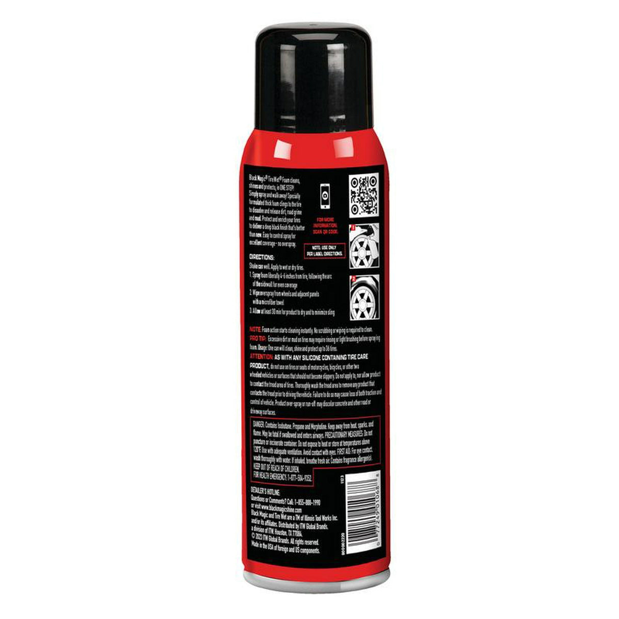 فوم تنظيف الاطارات رطب لمعان طبيعي من بلاك ماجيك - 510 جرام