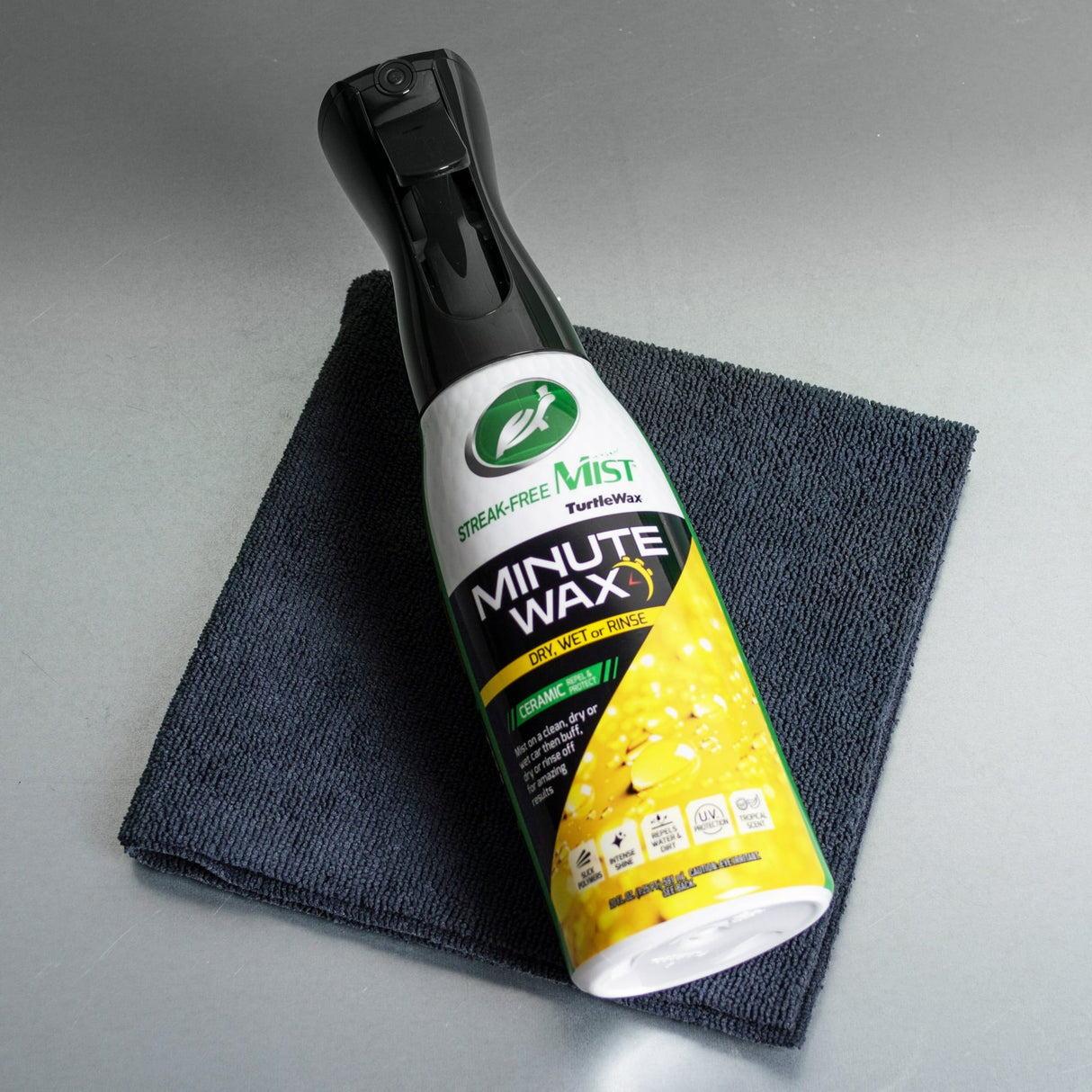 بخاخ مينيت واكس للسيارة جاف، رذاذ مبلل أو شطف من تيرتل واكس - 591 مل