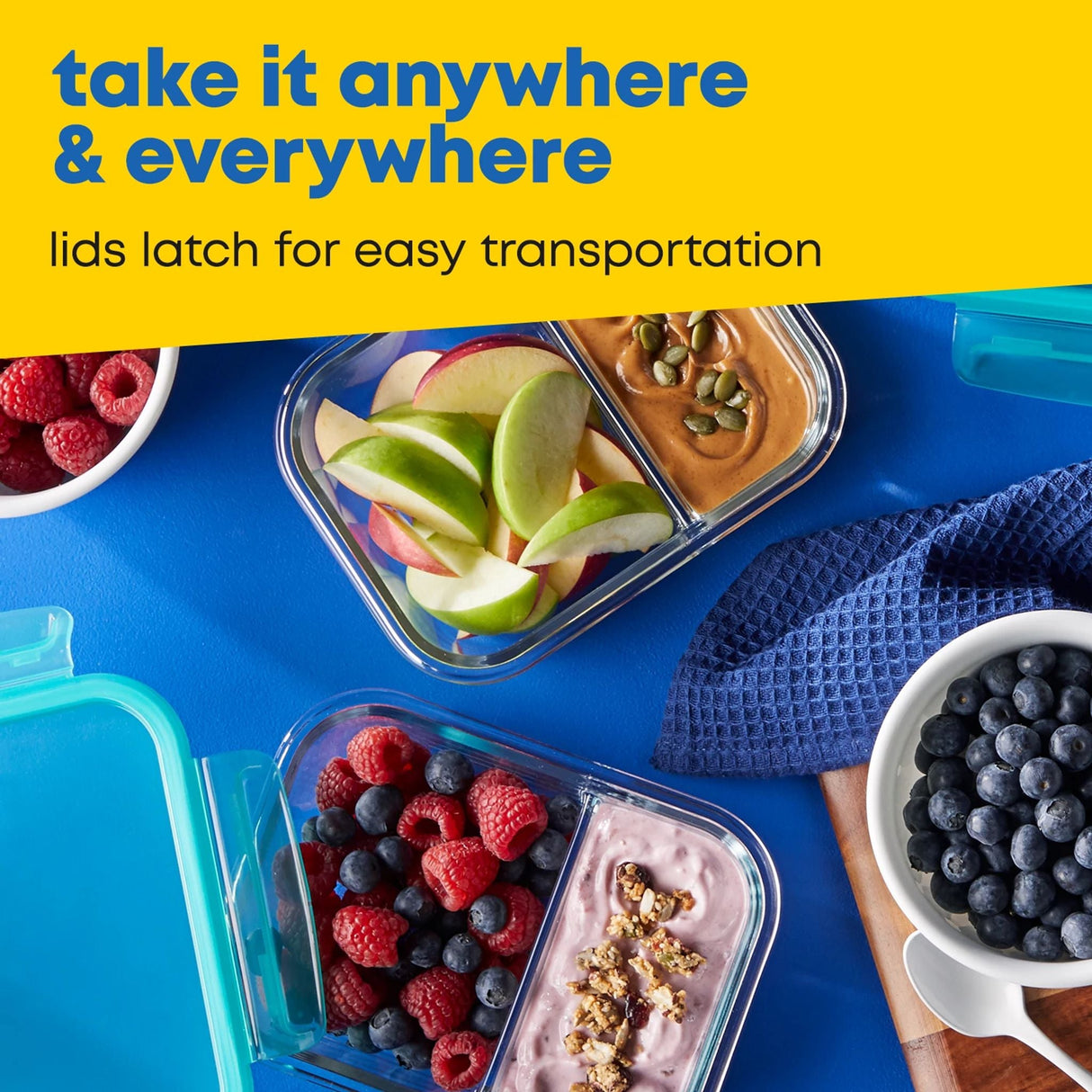 Pyrex MealBox Glass Food Storage Container 2 Compartments