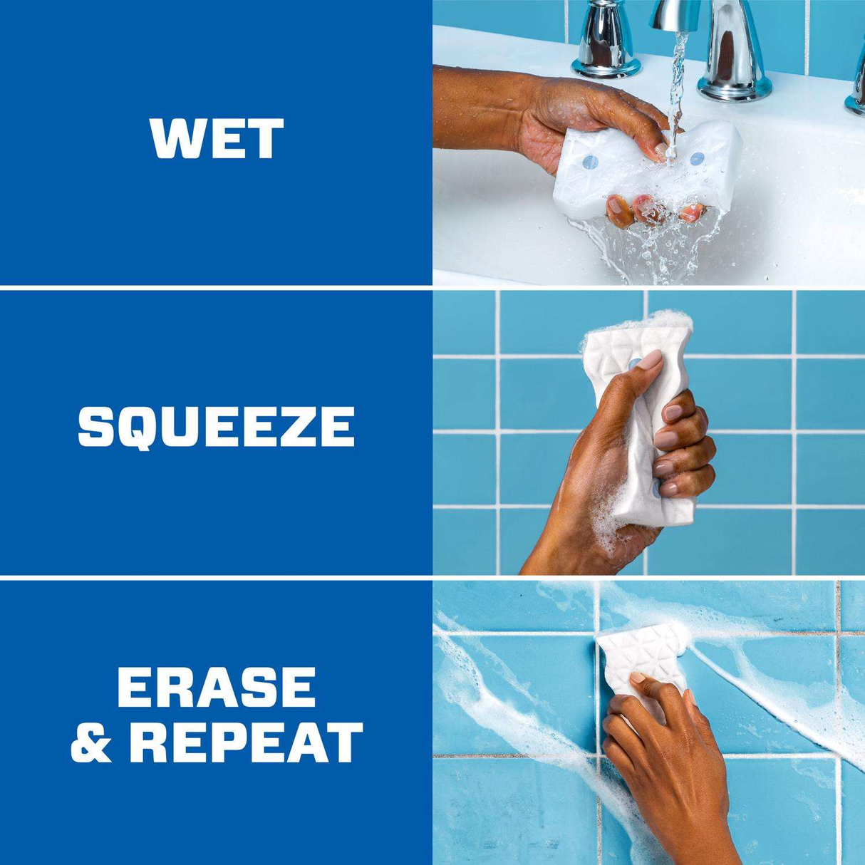 وسادة تنظيف مستر كلين رغوية للغاية لجميع الأغراض، 4.6 بوصة، 3 قطع