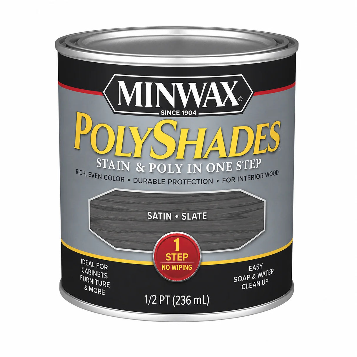 Minwax Polyshades Stain & Poly Finish Satin Slate 1/2 Pt