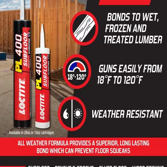 Loctite Foam Adhesive for Construction and Flooring, 10 oz.