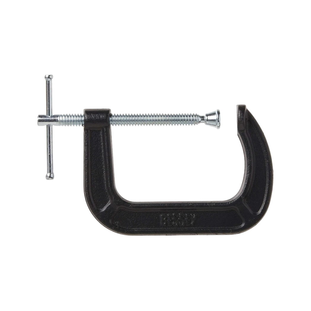 BESSEY Drop Forged C Clamp – 4 Inch (Black & Silver)