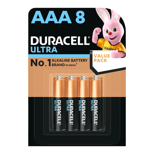 Duracell Optimum Alkaline AAA Battery, 15V, 8 Count, T18 01MEI - Black