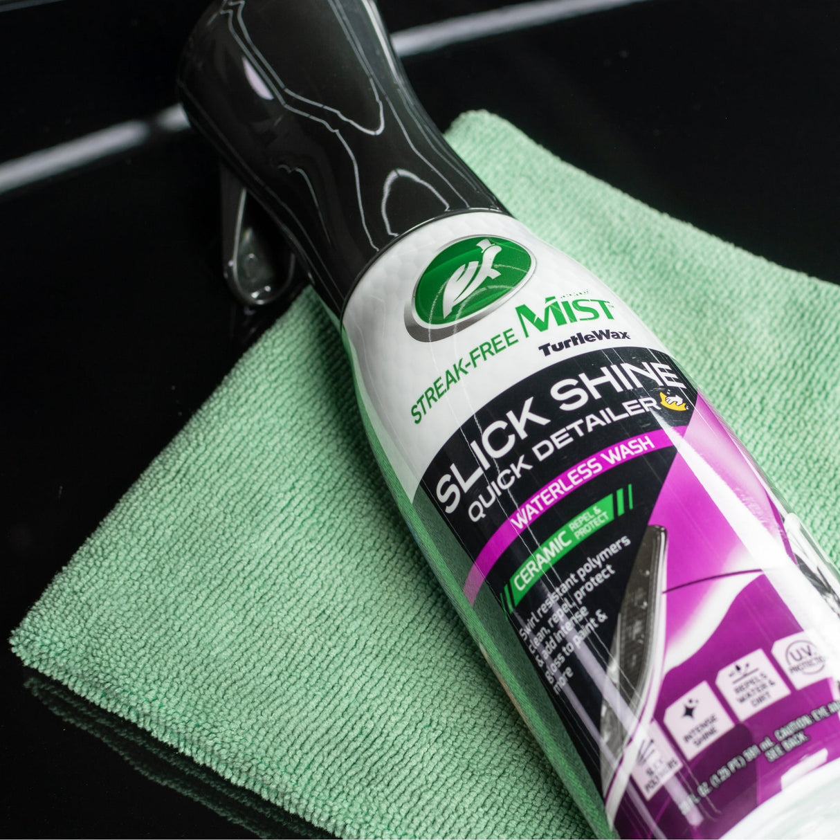 بخاخ غسول للسيارة بدون ماء سليك شاين كويك ديتيلر من تيرتل واكس - 591 مل