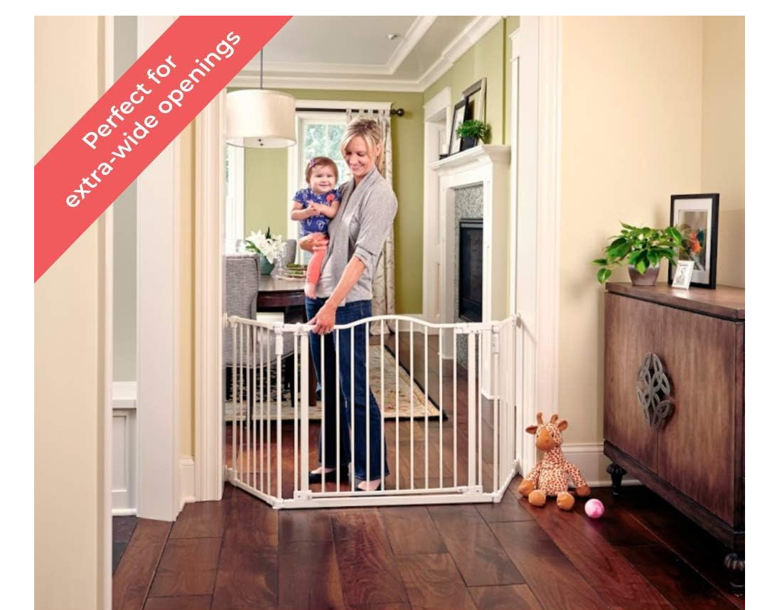 North States 6-Bar Expansion Extension for DecorToDelro Gate, 15" x 30" - White