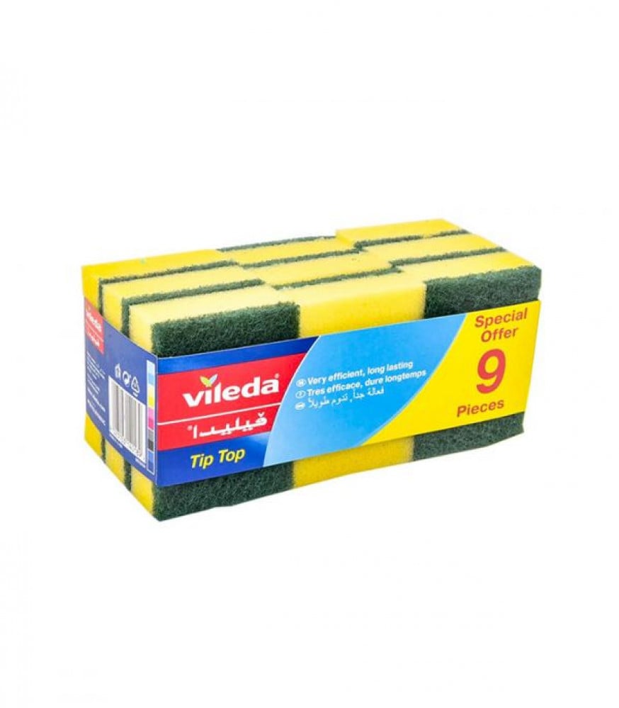 فيليدا إسفنجة غسيل الأطباق تيب توب 6+3 قطع