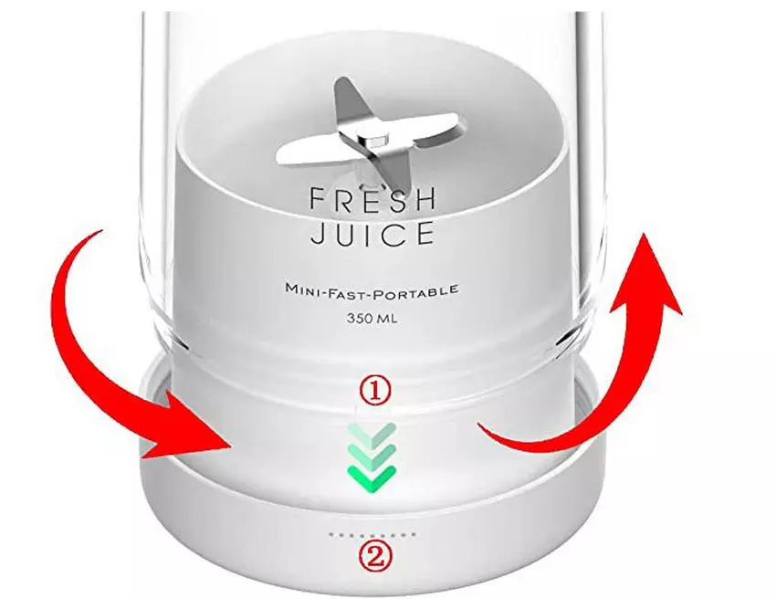 214A--Kampit Portable Blender 350ml, Battery Powered, White