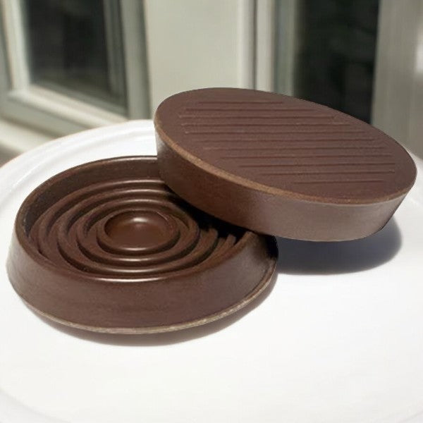 قاعدة مطاطية دائرية لايقاف الأثاث من ترو جارد ، 4 قطع ،3/4-1 بوصة، بني