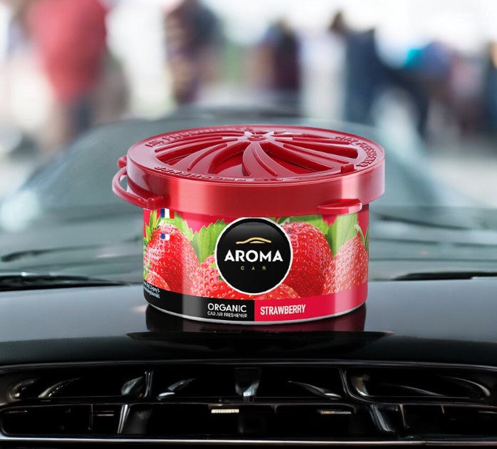 معطر هواء للسيارة اورجانيك برائحة الفراولة من اورما كار - 40 جرام