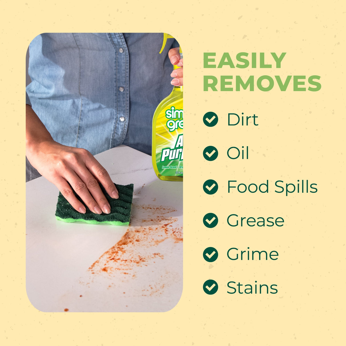 منظف سيمبل جرين بخاخ متعدد الاغراض برائحة الليمون، 24 اونصة