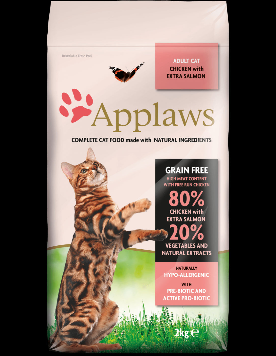 طعام للقطط أبلاوز بطعم الدجاج والسالمون - 2 كيلو جرام
