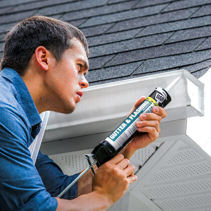 Dab Glue for Insulation and Crack Sealing, Aluminum Gray, 10.1 oz