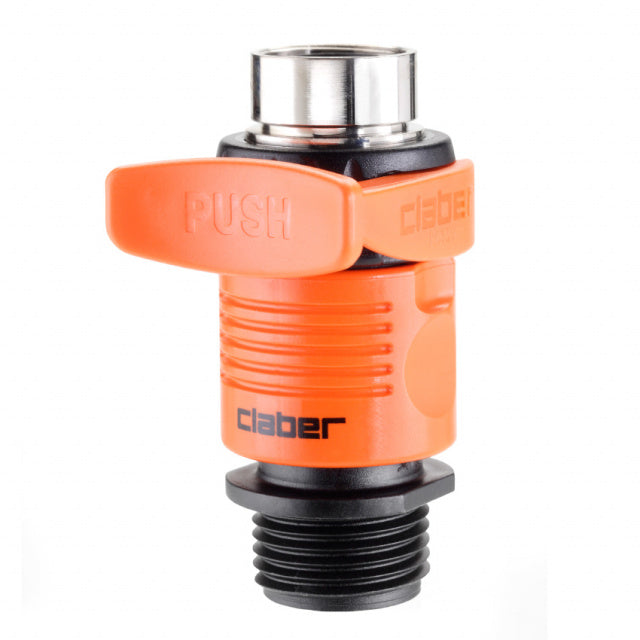 Claber Quick Fit Faucet Connector, 3/4" - Orange