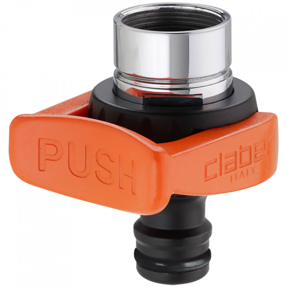 Claber Quick Fit Faucet Connector, 3/4" - Orange