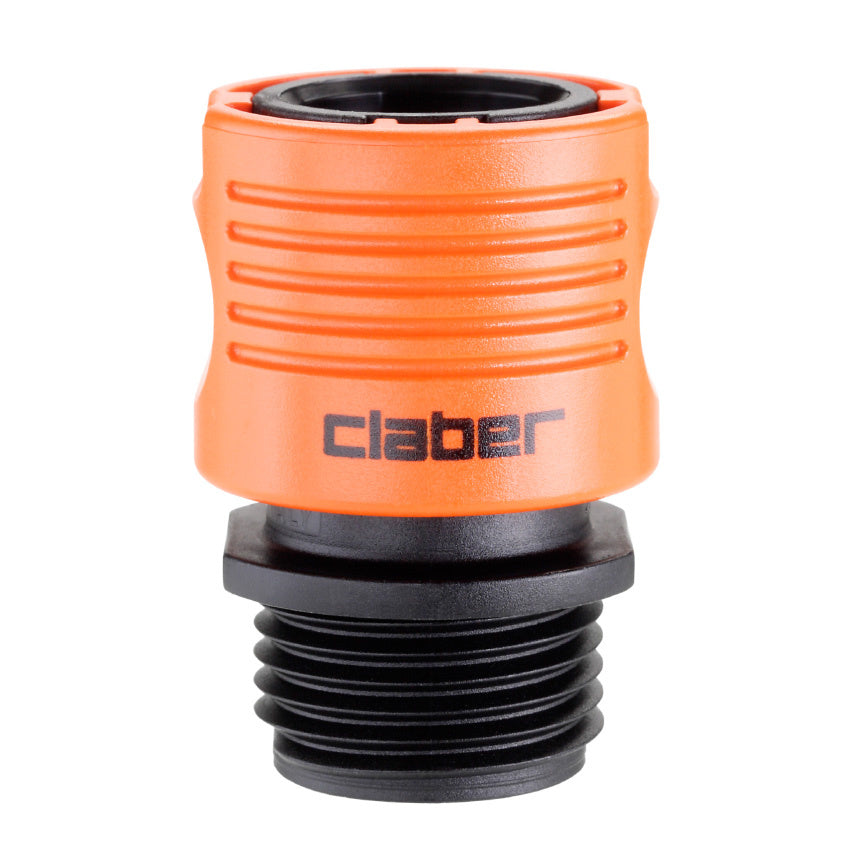 Claber Quick Fit Faucet Connector, 3/4" - Orange