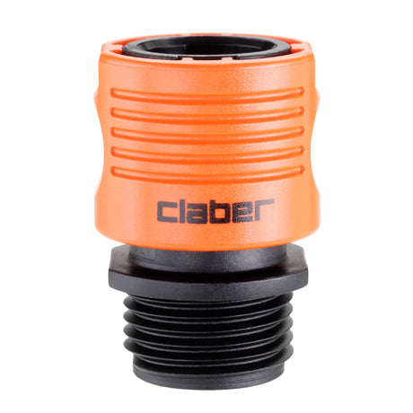 Claber Quick Fit Faucet Connector, 3/4" - Orange