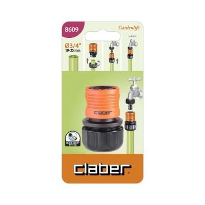 Claber Automatic Connector, 3/4", Black and Orange - Model 8609