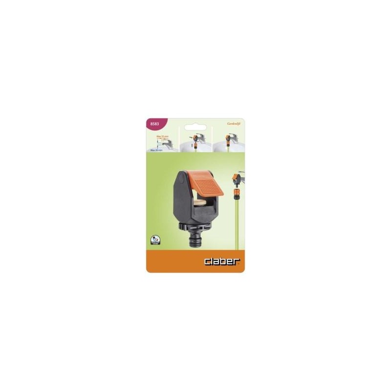 Claber Quick Click Connector for Square Faucets and Mixers, Black - Model 8583