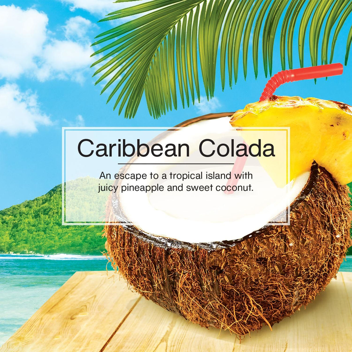 معطر جو يثبت بفتحة التهوية بالسيارة برائحة كاريبي كولادا من ليتل تريزز - 4 قطع