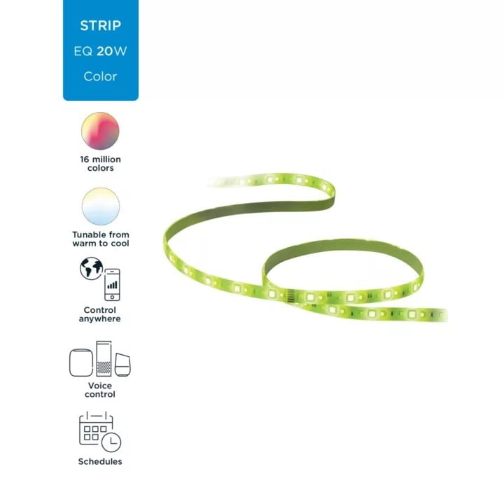 Wiz Wi-Fi LED Strip Light, 2m, 1600 Lumens - Green