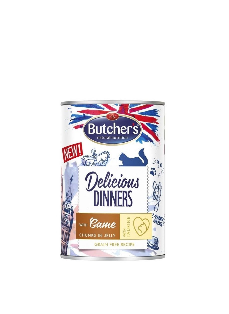 طعام للقطط بوتشرز دليشياز دينر بطعم اللحم الغزال - 400 جرام