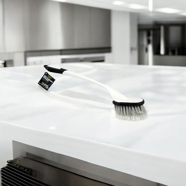 فرشاة بمقبض مقوي من هوبكينز 20 بوصة 12 قطعة أبيض