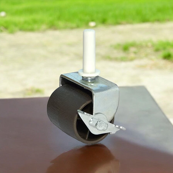 TruGuard Wheel with Brake, 2", 2 Pieces, Brown