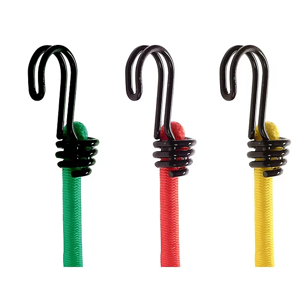 حبل مطاطي من ماستر لوك مع خطافات، عبوة من 6 قطع، متعدد الألوان