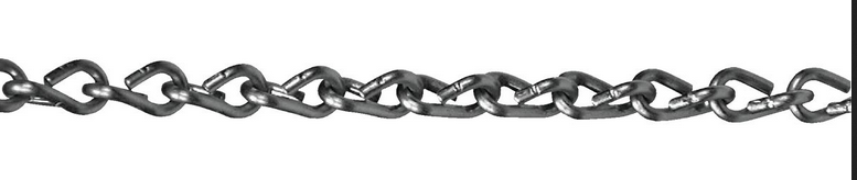 سلسلة جاك مزدوجة من الفولاذ مطلية بالنحاس من كامبل، بكرة 200 قدم، 11 رطل