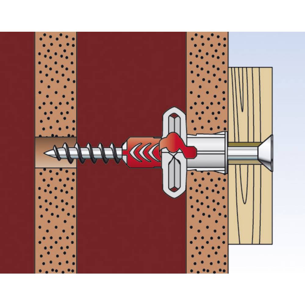 Fisher S Duo Power Wall Socket Set - Red & Grey