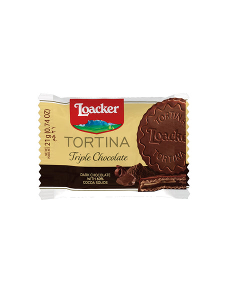ويفر لوكر تورتينا دارك شوكولت بطعم الشوكولاته تربل 24*6 - 21 جرام