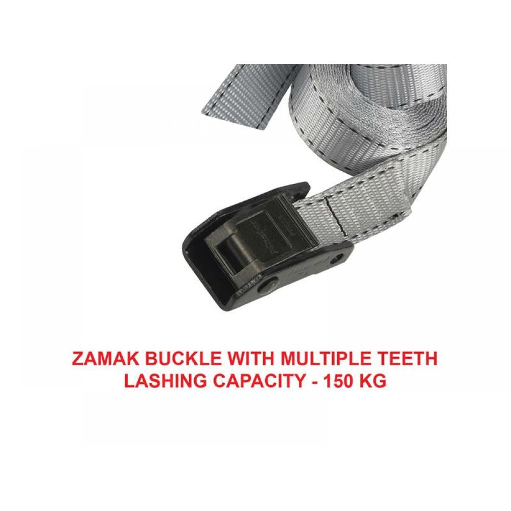 Master Lock 2.50m x 25mm lashing strap 2-pack grey 150KG
