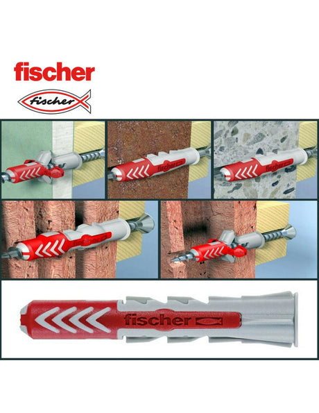 Fisher Duo Power Wall Socket Set - Red & Grey