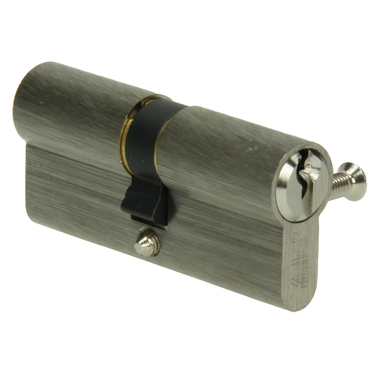 Yale Double Brass Cylinder Lock with Key, 70mm, Series 500 - Silver