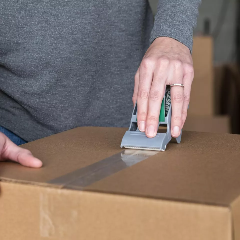 Duck Premium Tape with Dispenser, Clear, 1.88" x 22.2 Yards