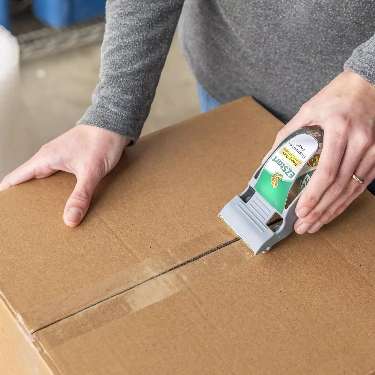 Duck Premium Tape with Dispenser, Clear, 1.88" x 22.2 Yards